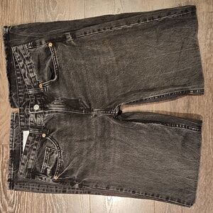 ❤️ ZARA HIGH RISE WIDE LEG JEANS, WASHED BLACK, 6 (28)